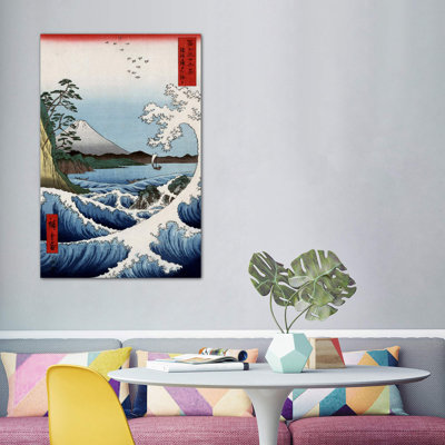 Suruga Satta Kaijo (The Sea Off Satta In Suruga Province) by Utagawa Hiroshige - Wrapped Canvas Painting