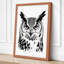 Watchful Owl Japandi - Wrapped Canvas-1165851428-1165851429