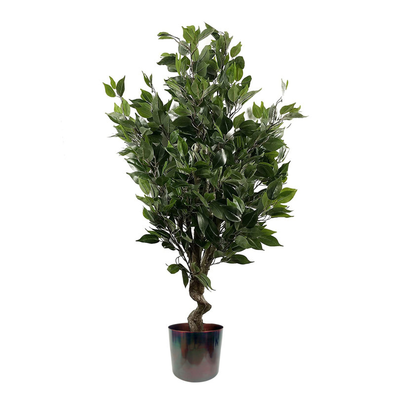 Annistyn 110cm Faux Ficus Tree in Metal Pot