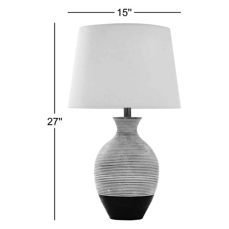Lampe de table brune / blanche 27 po Eino