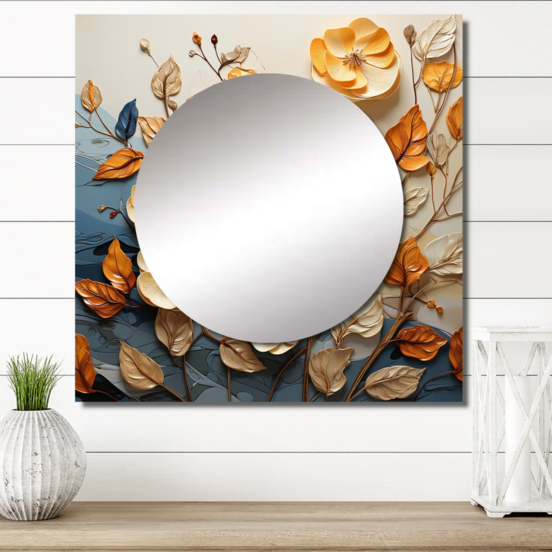Franya - Grand miroir mural carré pour chambre à coucher, 23 po x 23 po