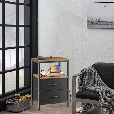 Table de chevet avec tiroirs Charging