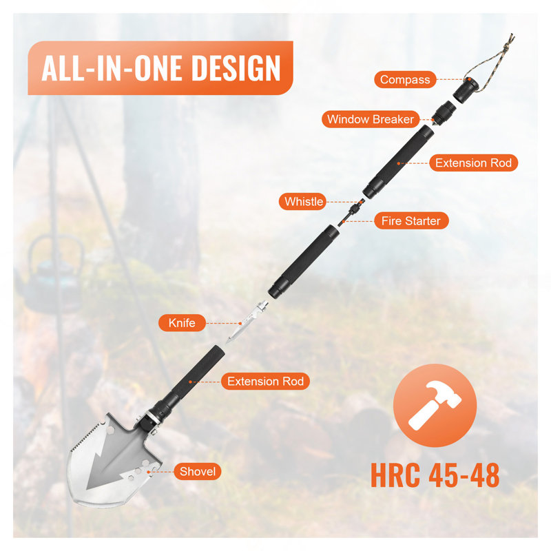 Survival Shovel 11 in 1 pelle de camping pliante multi-outils portable compacte