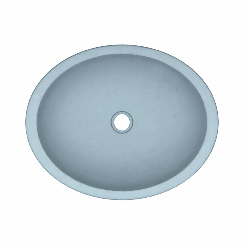 Tolosa Stone Handmade Oval Drop-in Bathroom Sink, Ocean