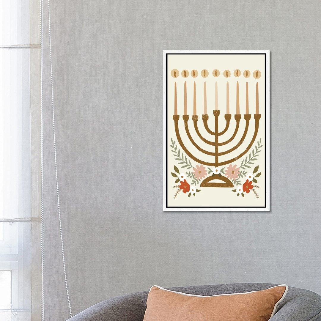 Natural Hanukkah Collection II von Victoria Barnes - Galerie-verpackte Leinwand Giclée auf Leinwand