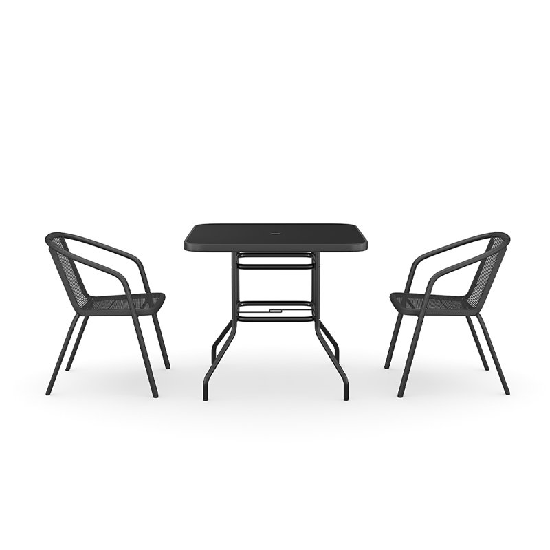 Agnant 2 - Person Patio Dining Set with Square Table