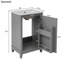 [Viedo] Petite armoire de meuble-lavabo moderne de 20 pouces avec lavabo en céramique - 20 * 15,5 * 33,3 pouces, rangement spacieux, 1 porte à fermeture en douceur-97698519