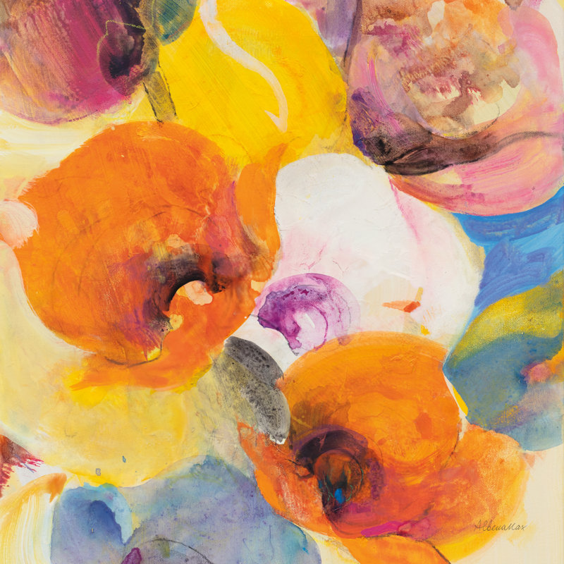 Fleurs vives III - impression sur toile tendue, H 12 po x l 12 po