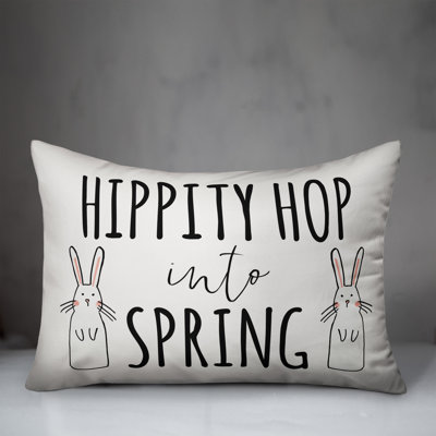  Hippity Hop Into Spring Lumbar Pillow