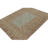 Distressed Homage Hand Knotted Wool Floral Area Rug