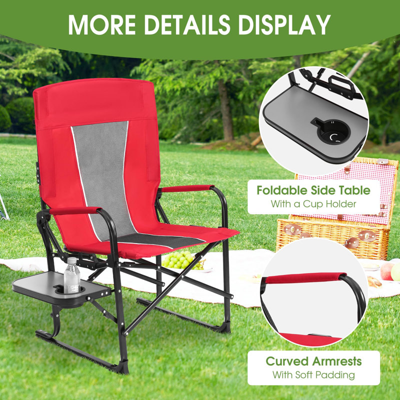 Outdoor Folding Chair Red, Red