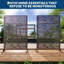 Freestanding Metal Garden Privacy Screen 180 x 117 cm, Rust-Resistant Decorative Outdoor Divider Trellis Fence for Patio, Balcony, Backyard, Pool, Hot Tub & Indoor Room, Black-128726250