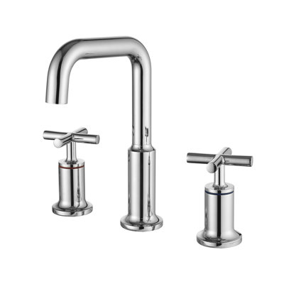 Robinet de lavabo de salle de bain espacé en laiton massif 8 "à deux poignées Primast