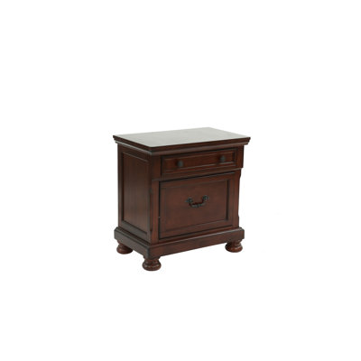 Table de chevet en cerisier antique