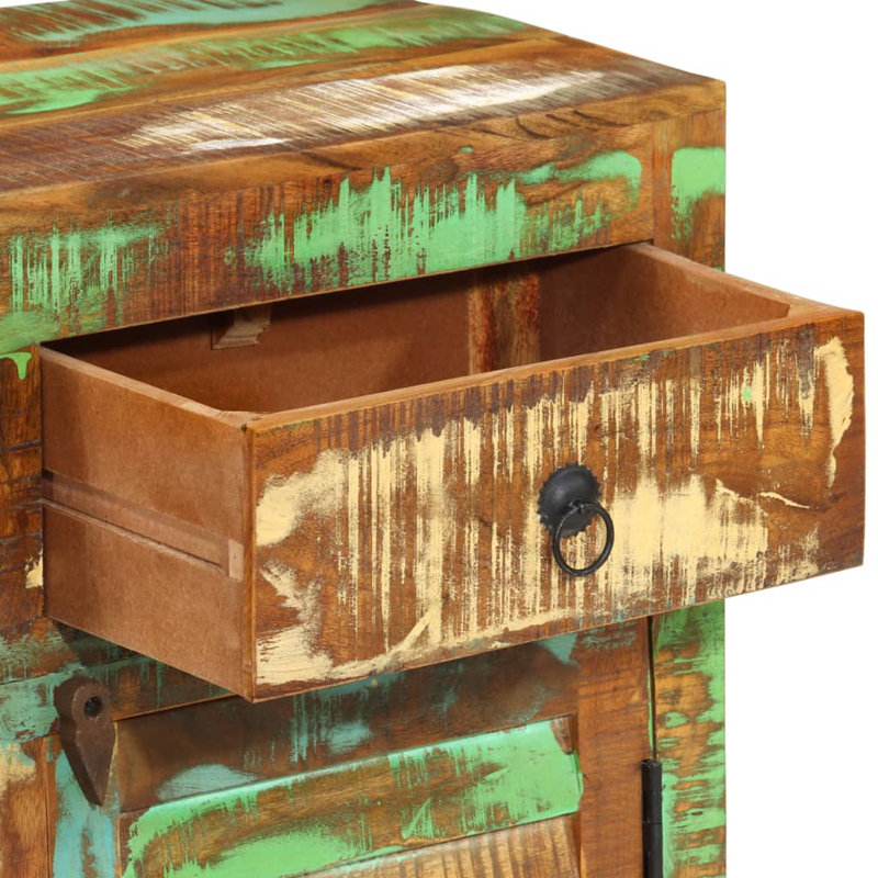 Clarnece Sideboard 43.3" x 11.8" x 25.6" Solid Wood Reclaimed/Mango, Reclaimed Wood