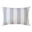 Coussin extérieur Keo, larges rayures horizontales argentées et blanches, 14 x 20-122359167-122359169