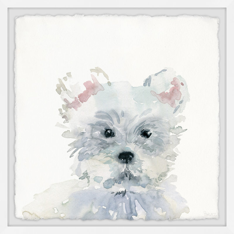 « teddy dog », reproduction encadrée parvez taj,, H 12 po x l 12 po x P 1,5 po