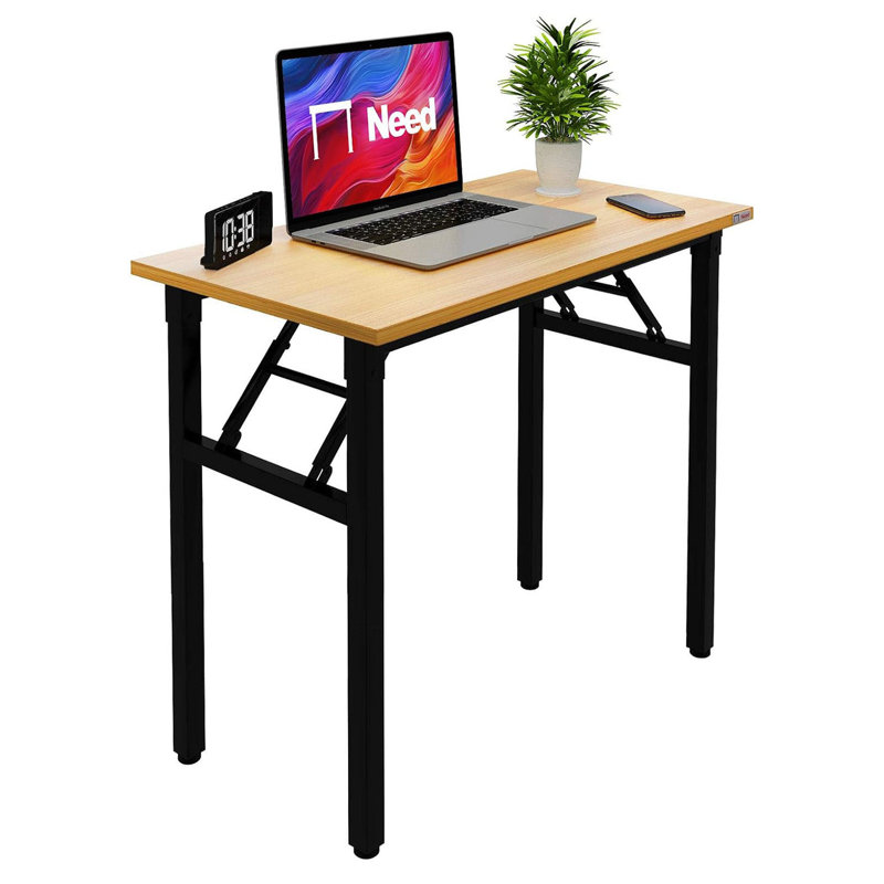 Need Small Desk 31 1/2" No Assembly Foldable Writing Table,Sturdy And Heavy Duty Folding Computer Desks For Small Space/Home Office/Dormitory AC5BW(80 * 40)