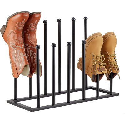Range-chaussures autoportant noir, range-chaussures pour bottes hautes, 6 paires de rangement pour placard, vestibule, garage ou vestibule