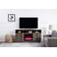 Meuble télé avec foyer, lumière DEL, 3 tablettes ouvertes-261561333