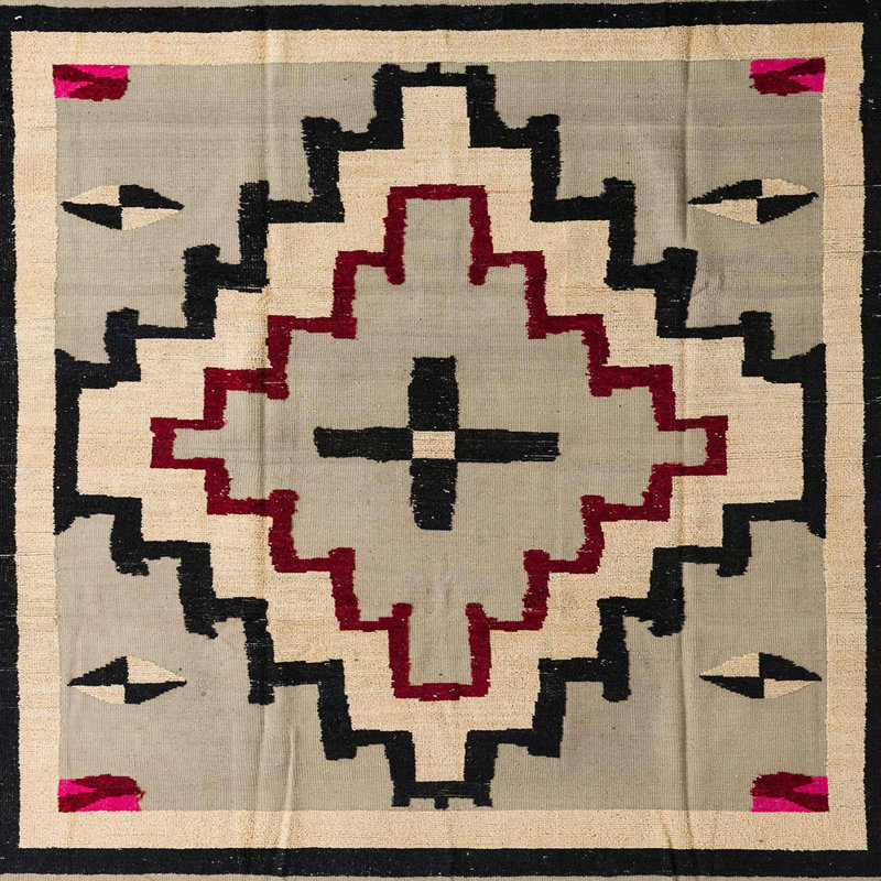 Tapis abstrait moderne 5216, Carré 7 pi