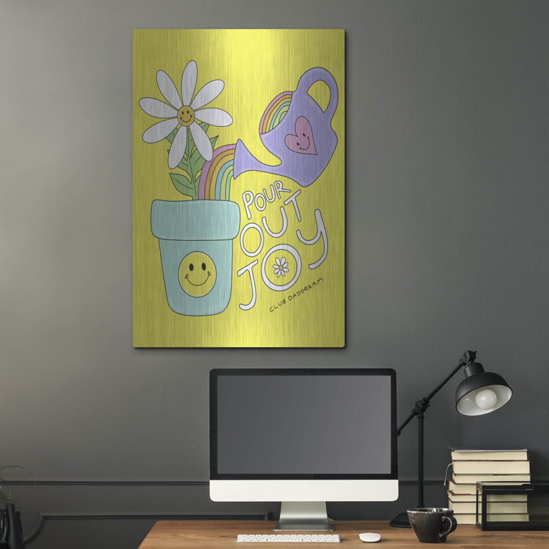  «Pour Out Joy» par Club Daydream, art mural en métal, 24 po x 36 po, H 36 po x l 24 po