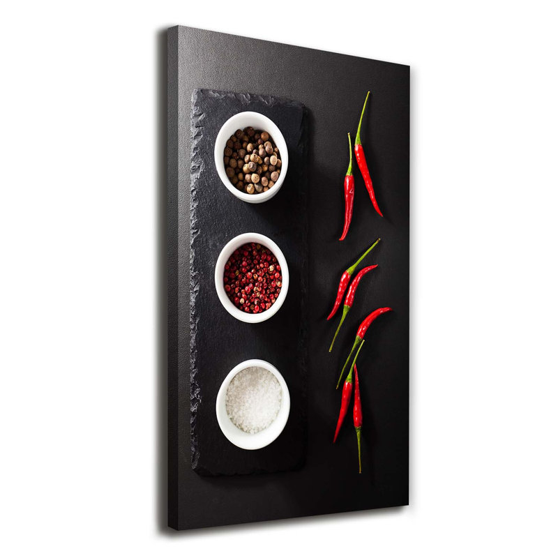 Spices And Peppers - Wrapped Canvas Print