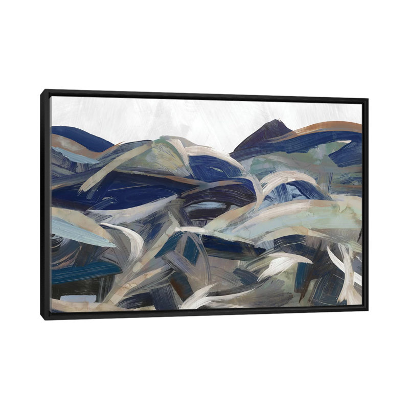 «Gesture Land II» par PI Galerie - Wrappe, reproduction d'art sur toile, H 18 po x l 26 po x P 1,5 po, Toile avec cadre noir