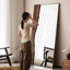 Miroir pleine grandeur rectangulaire en bois massif-919254215