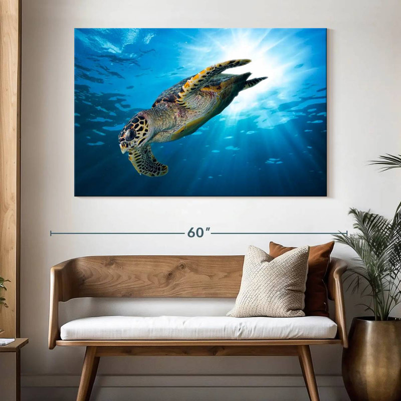 Brampt Hawksbill Turtle Dive, 34" H x 51" W