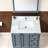 37"X22" Bathroom Sink Vanity Top - Sintered Stone White Rectangular Ceramic Construction And Exquisite For Single Faucet Hole