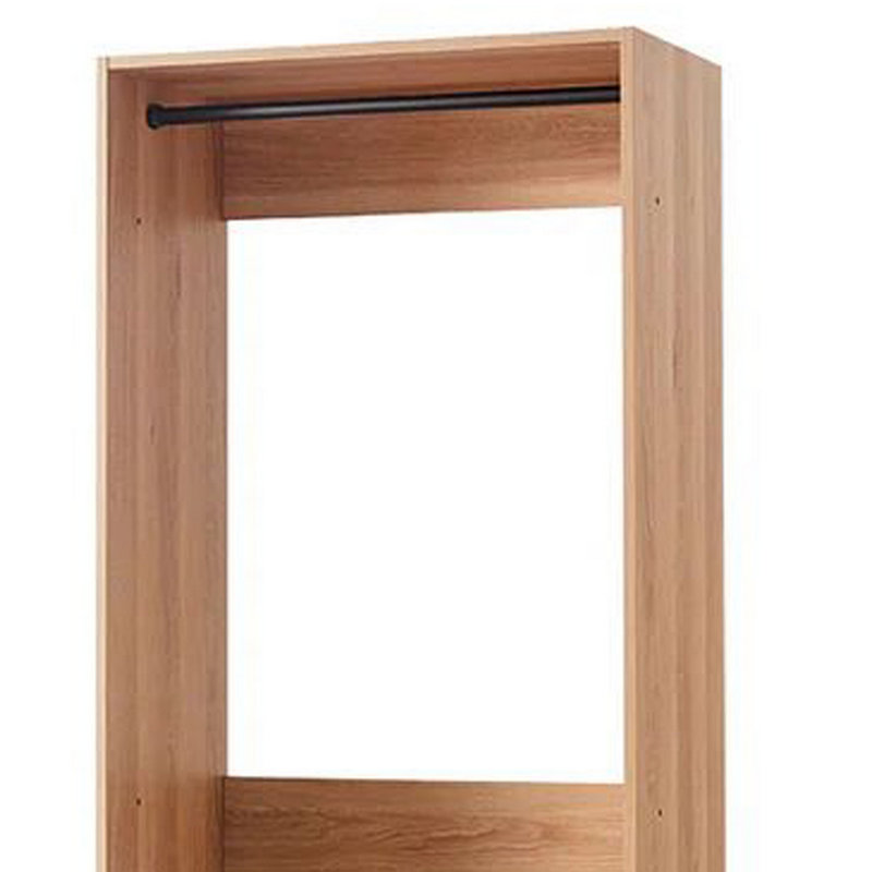 Système d'organisation modulaire Dee, 1 tringle en métal et 1 tablette, Brun / noir