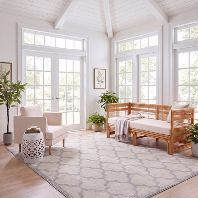 Ammundsen Geometric Beige/Light Gray Area Rug
