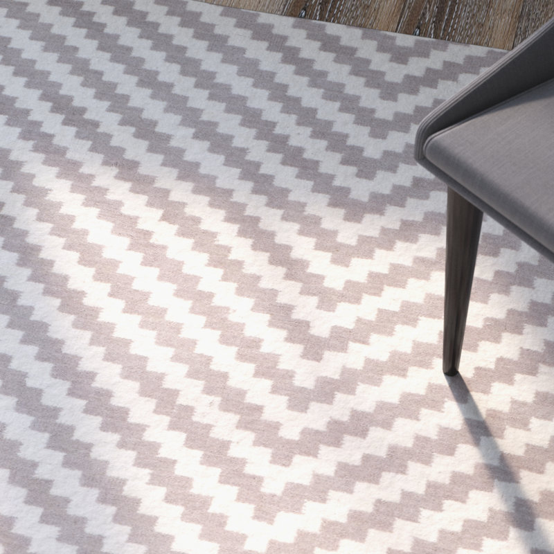 Sanyla Hand Tufted Wool Geometric Rug, Rectangle 4' x 6'
