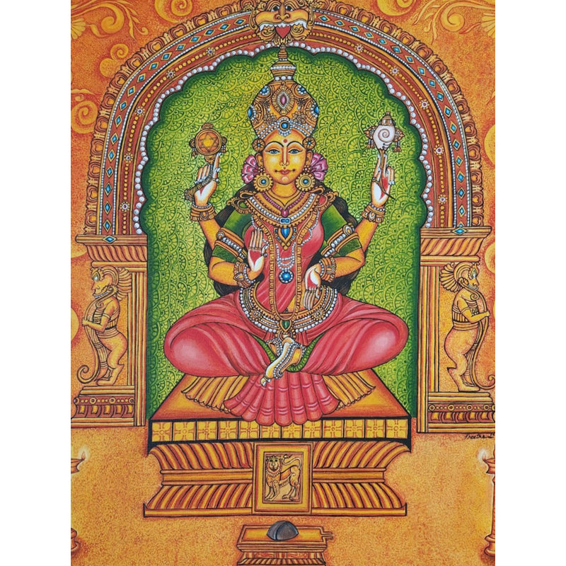 Mookambika Devi | Acrylic On Canvas | By Preetha N V | With Frame