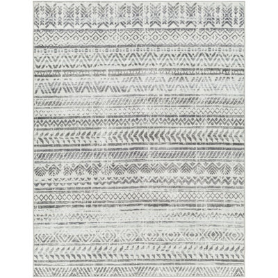 Light Silver Machine Washable Area Rug