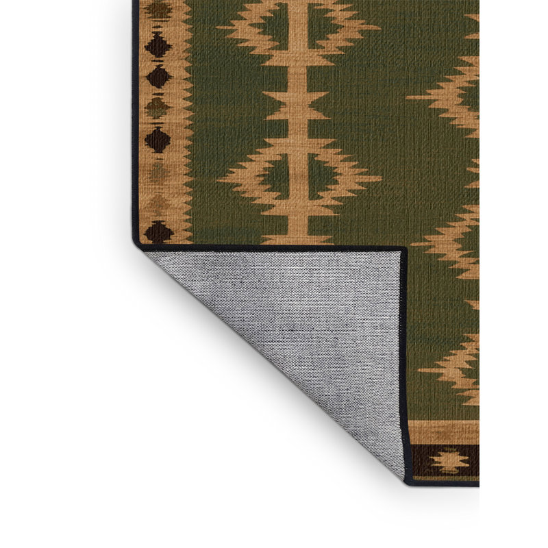 Washable Mesquite Tree Southwestern Area Rug, Rectangle 6' x 9'