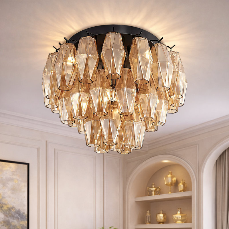 Plafonnier 22 po, Noir mat