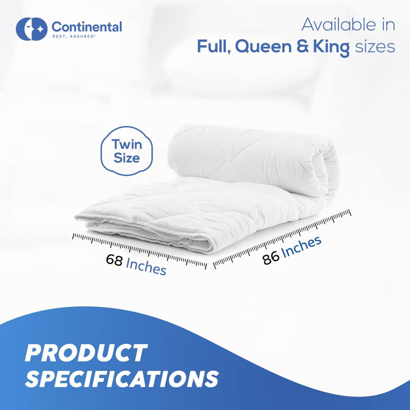 Serenity 700 Fill Power White Goose Down European Duvet Insert -  All Year Weight Duvet, Twin