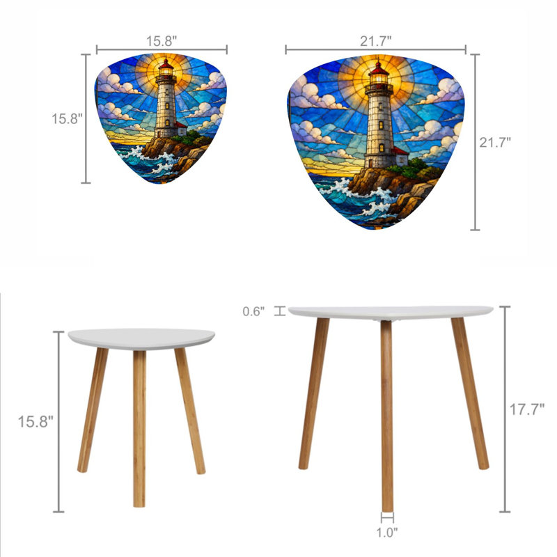 Ensemble de 2 tables basses gigognes Triangle