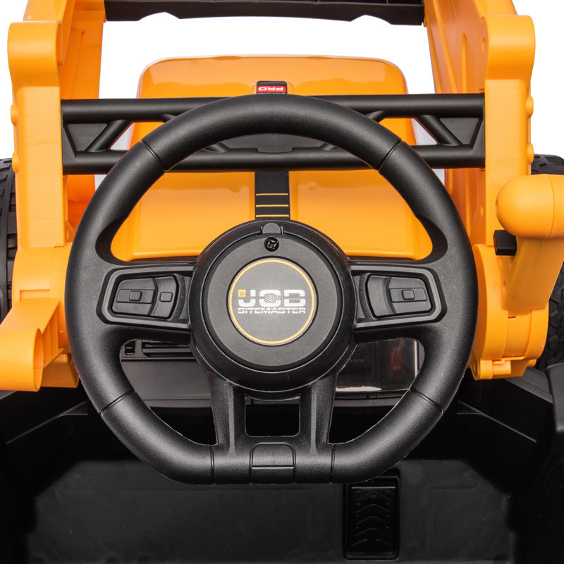 24V Yellow JCB Ride-On Excavator with Remote Control