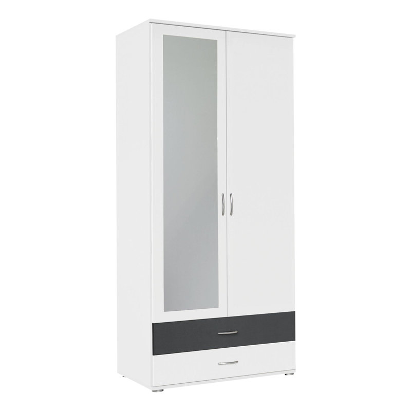 Drehtürenschrank Noosa, Alpine white and metallic grey