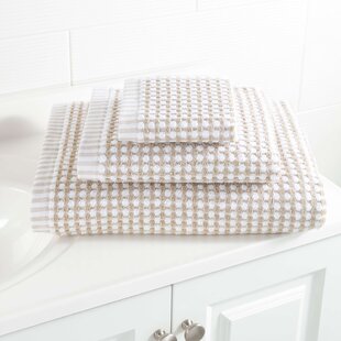 Black and Chocolate Brown Checkerboard Hand & Bath Towel by