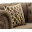 Chaise moderne en lin brun avec coussin