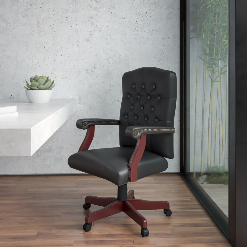 Martha Washington Executive High-Back Black LeatherSoft Swivel Chair