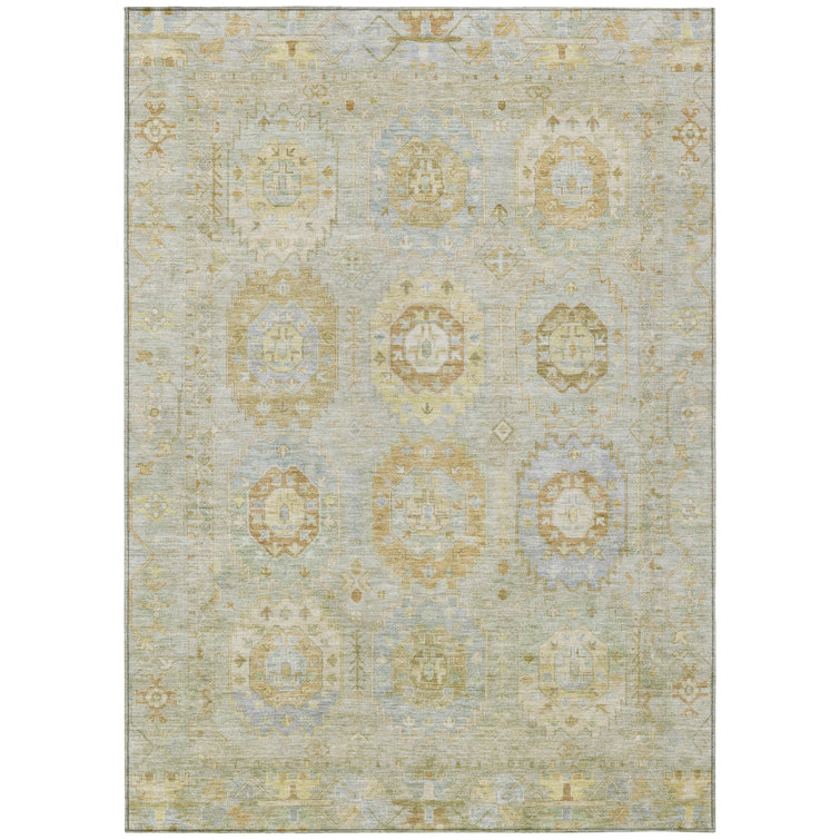 Machine Washable Indoor/Outdoor Lafferty ACN2227 Panel Rug