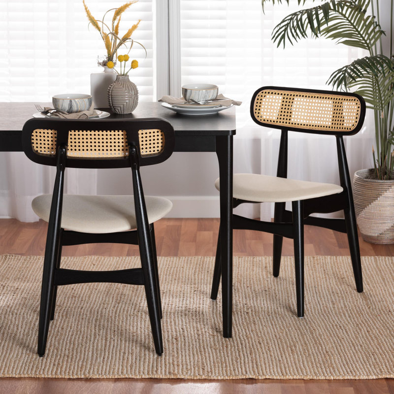 Bianey 17.3'' H Upholstered Side Chair, Black