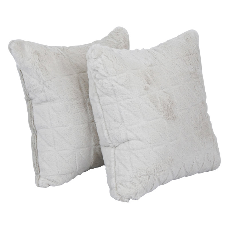 Coussins en fourrure de polyester 17 pouces