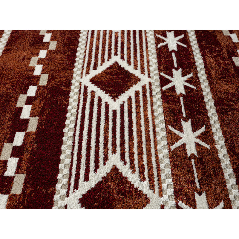 Tapis bourgogne Afsana Orchard, Rectangle 7 pi 10 po x 10 pi 6 po