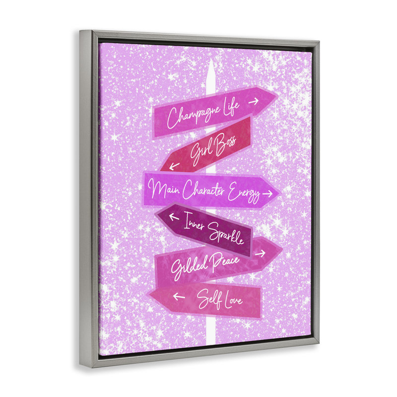 Cadre flottant Confiant Glam, par Ziwei Li, H 21 po x l 17 po, Cadre flottant gris lustré